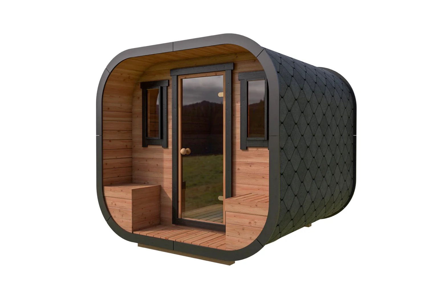 北欧産 スクエアバレルサウナ（5-6人用 / 最新型 / 次世代モデル)