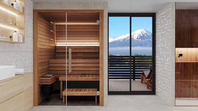 【藤森慎吾氏導入モデル】北欧産キャビンサウナ Auroom Cala Glass（2-3人用 / 1番人気 / 家庭用サウナ / 事業用サウナ）