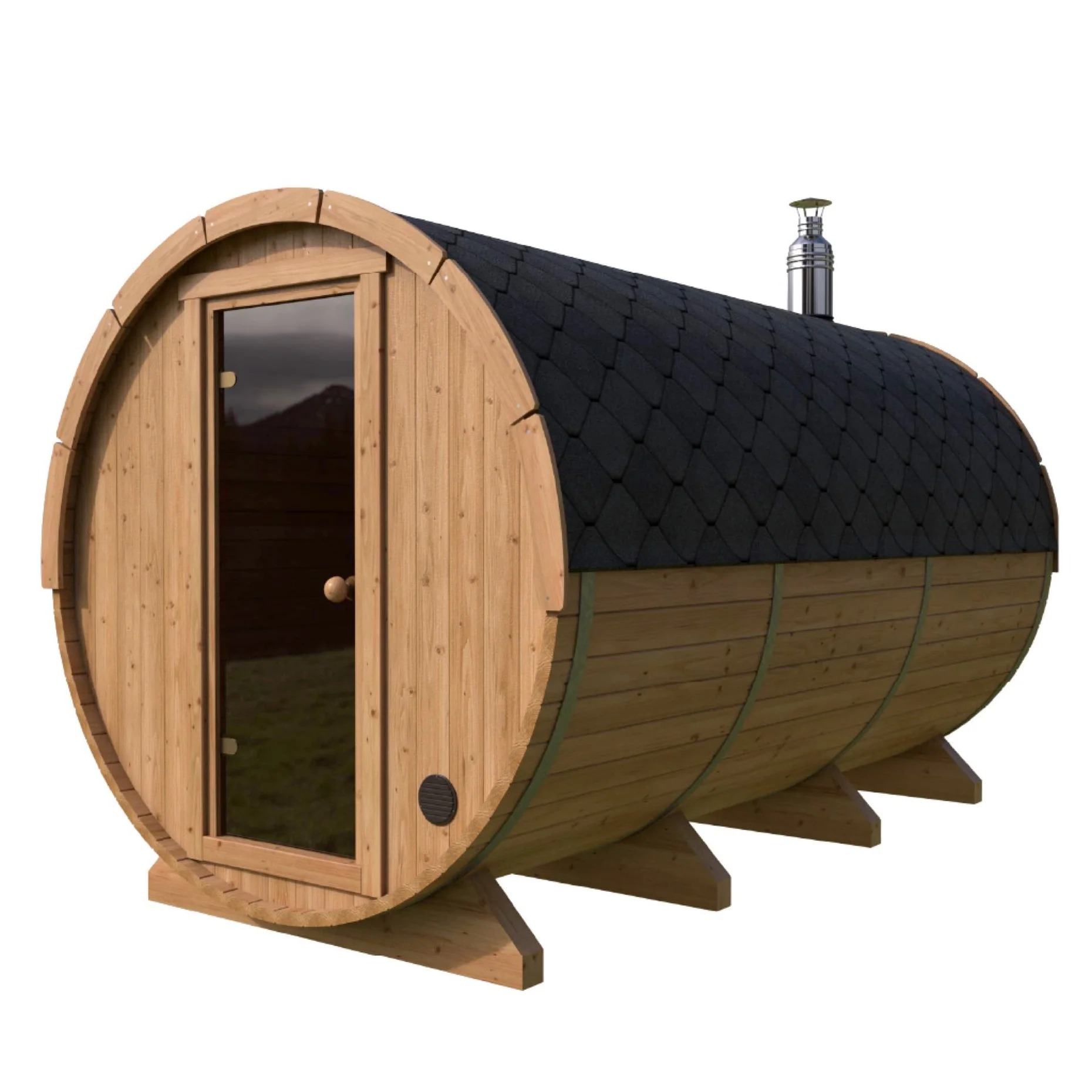 北欧産バレルサウナ 4.0m（8-10人用 / 藤森慎吾氏導入モデル / Pro Model / 事業用 / 耐用年数20年以上)