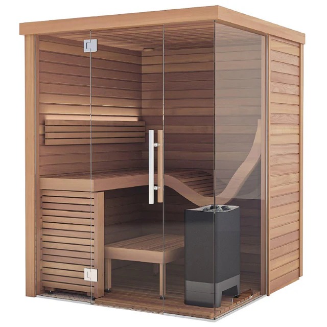 【田中亜土夢モデル】Auroom Cala Suite Corner 北欧産（2-3人用 / 家庭用サウナ / 事業用サウナ）- 屋内用サウナ -