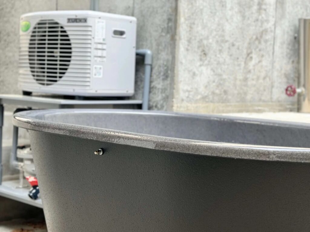 水風呂 チラー 屋外設置