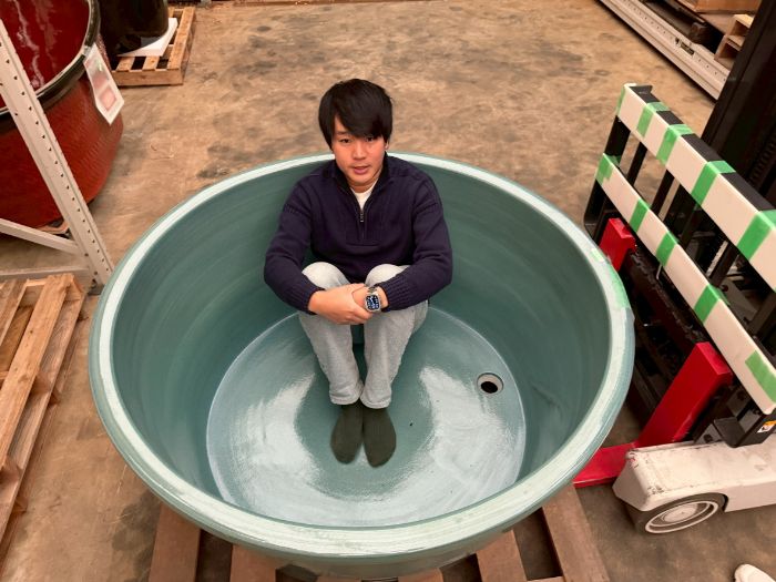 陶彩 陶器風呂　サイズ目安