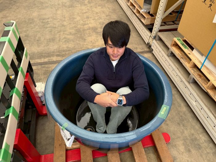 陶彩 陶器風呂　サイズ目安