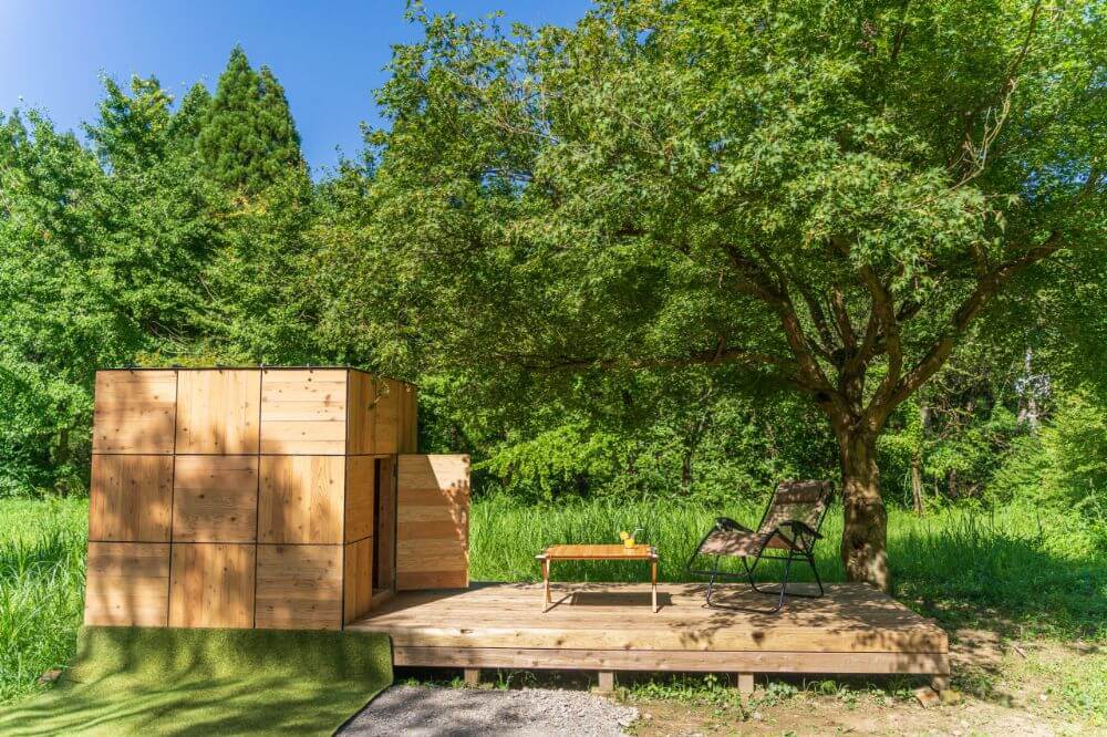 【電気/薪】Cube Sauna L - 屋外用サウナ -