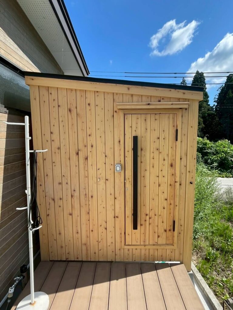 自宅　家庭用サウナ　屋外用