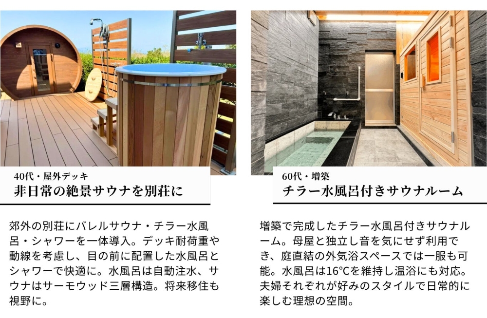 書籍　家庭用サウナの選び方　事例抜粋