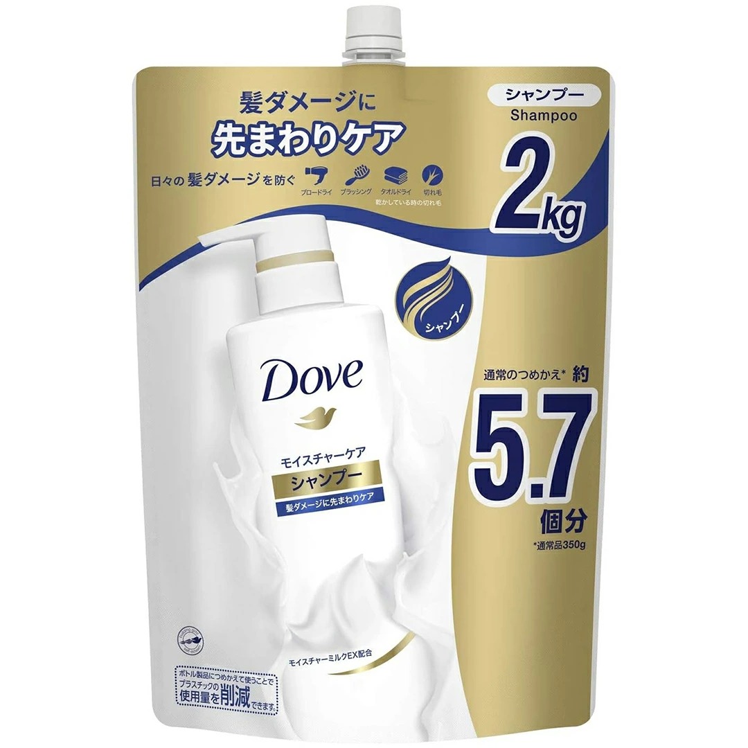 Dove ダヴ モイスチャーケアシャンプー 業務用サイズ2kg×6本 12kg【詰替え用】