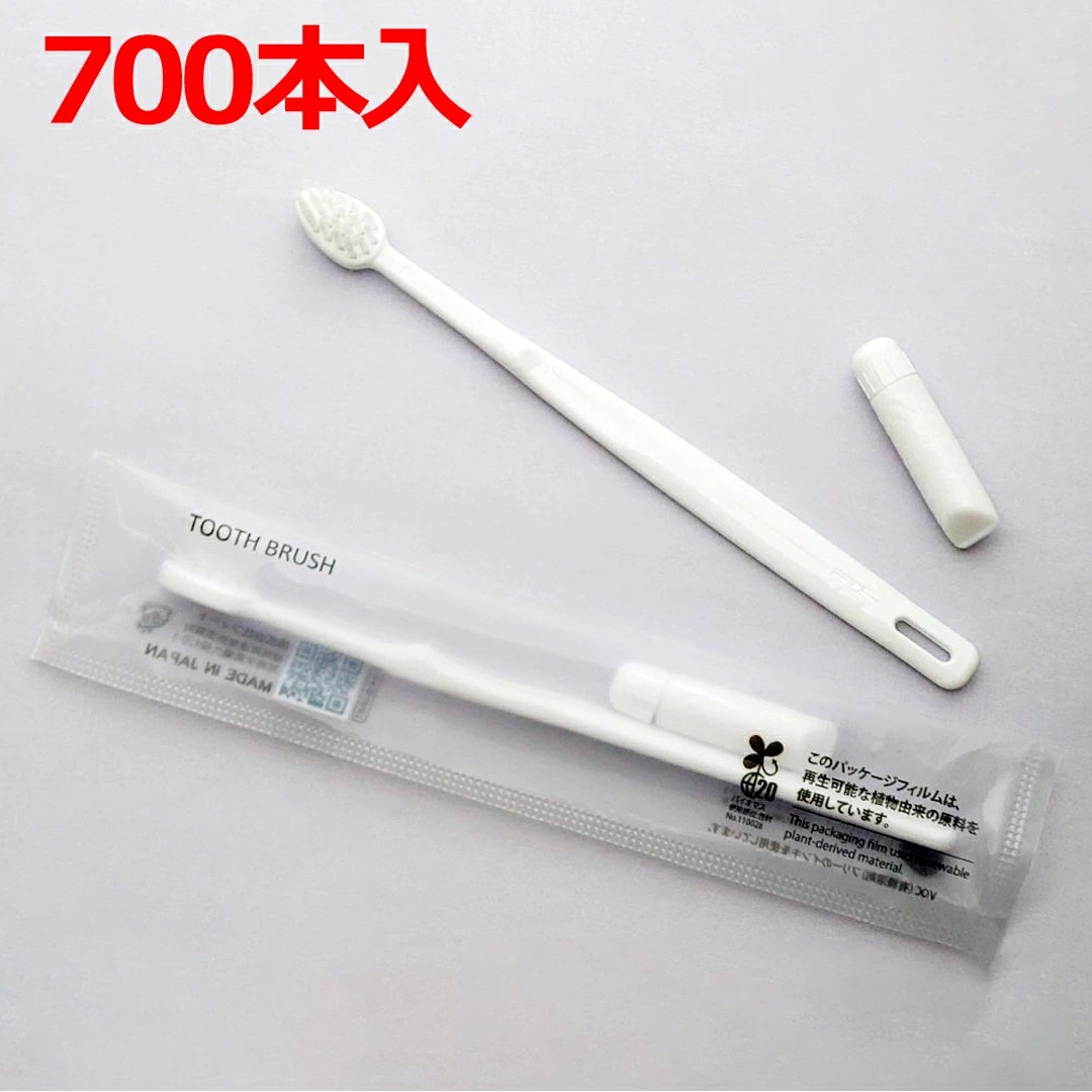 【業務用】使い捨て 歯ブラシ 3ｇ歯磨き粉チューブ付き 700本入り　白SGBM袋