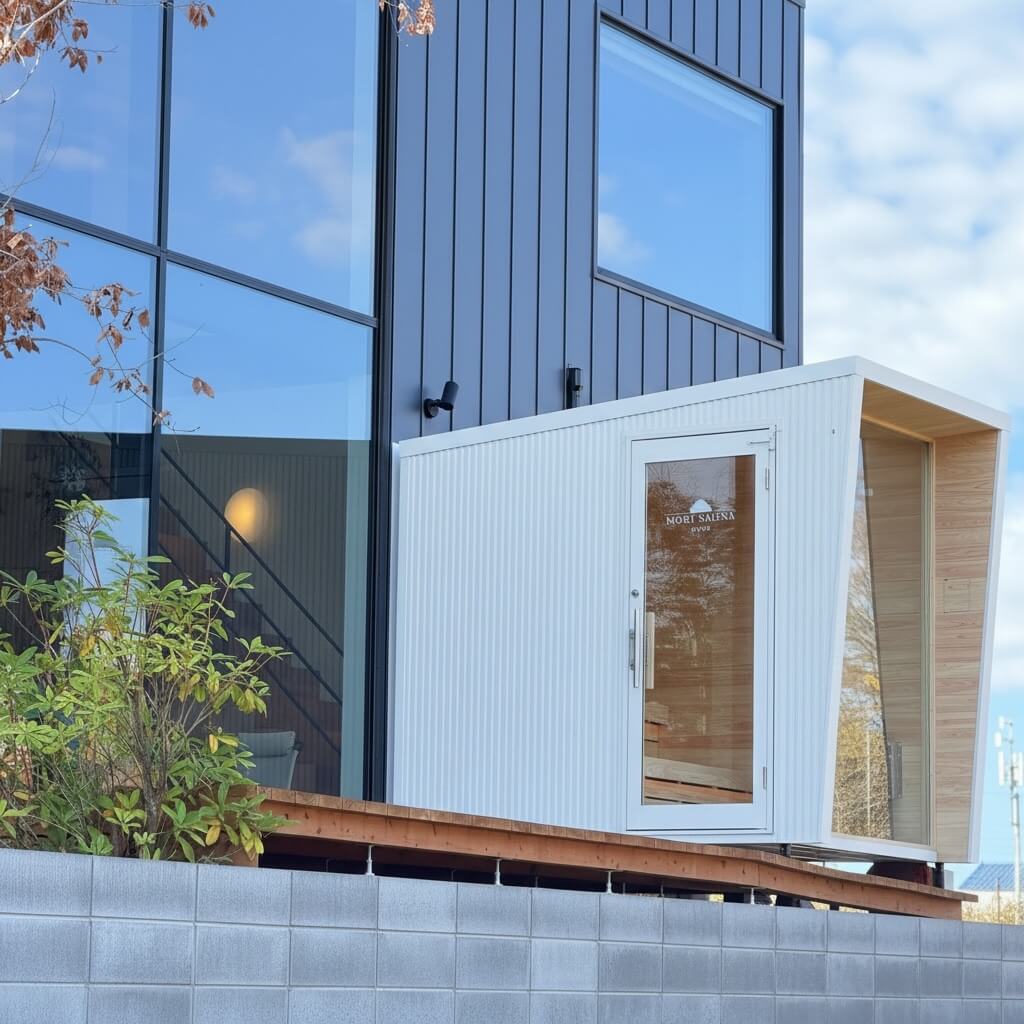 MORI SAUNA　屋外用サウナ　外装カラー ホワイトに変更