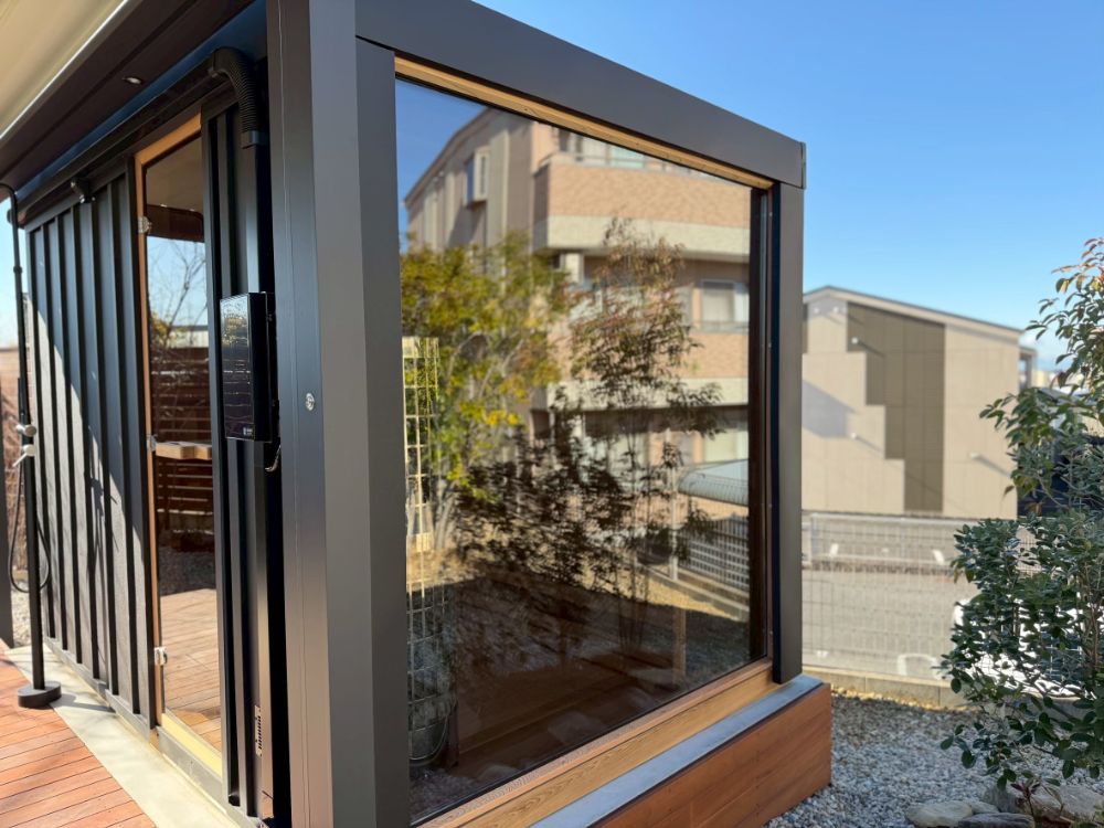 名古屋の個人邸にて外構と一体で楽しむ自宅サウナを導入