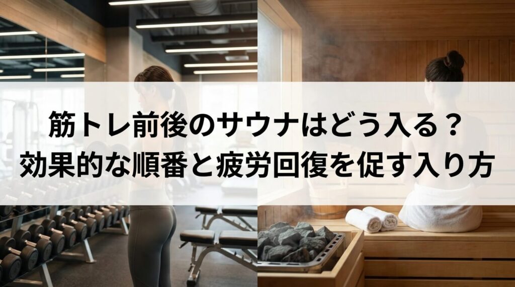 筋トレ前後のサウナはどう入る？効果的な順番と疲労回復を促す入り方