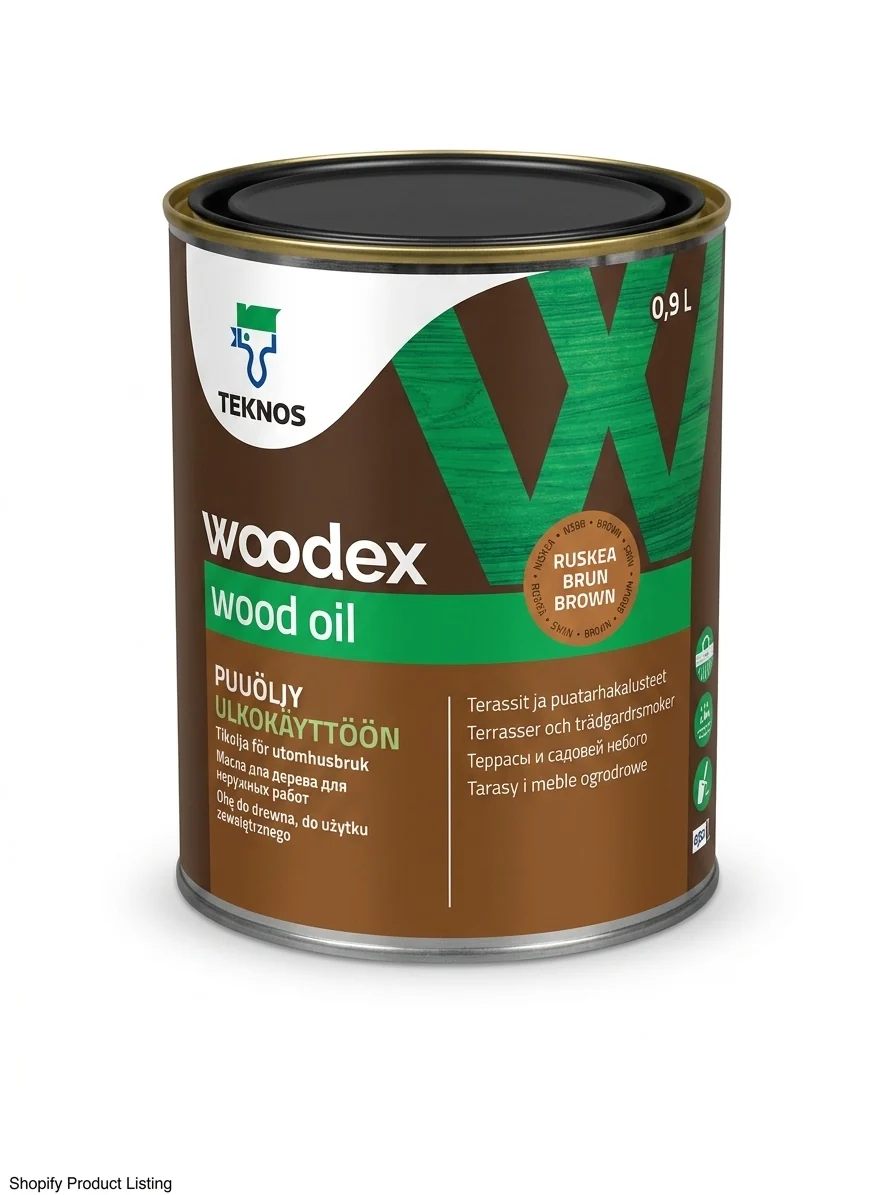 20802001 外壁用塗装オイル　WOOD OIL BROWN　0.9L