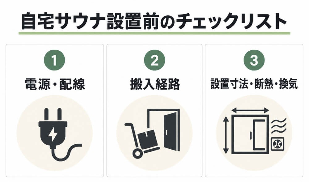 設置前のチェックリスト
